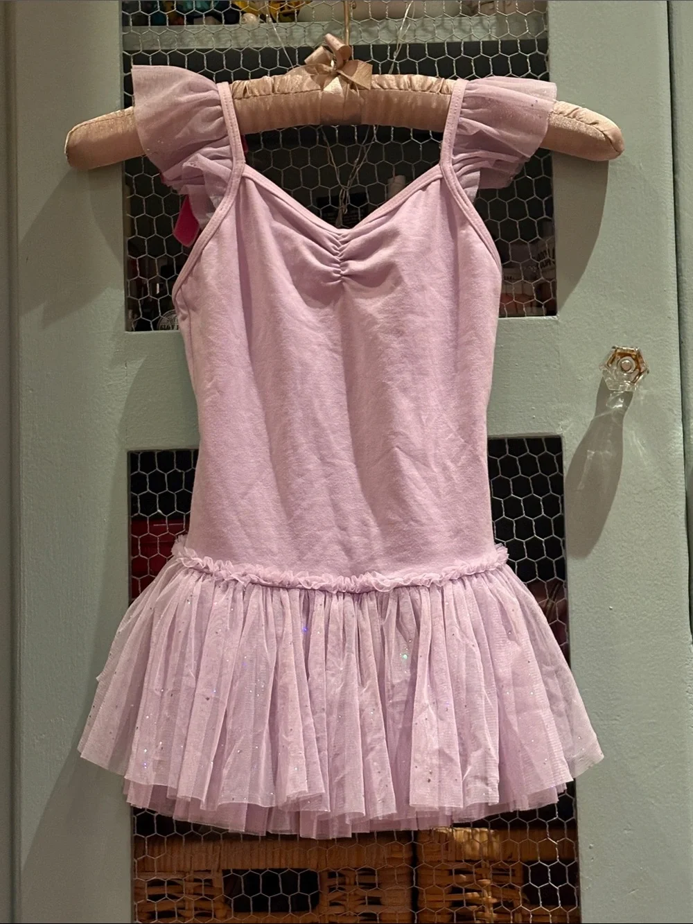 Little Girls Light Pink Sparkle Tutu Dance Dress